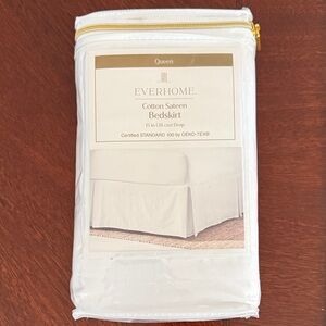 White Cotton Sateen Bedskirt